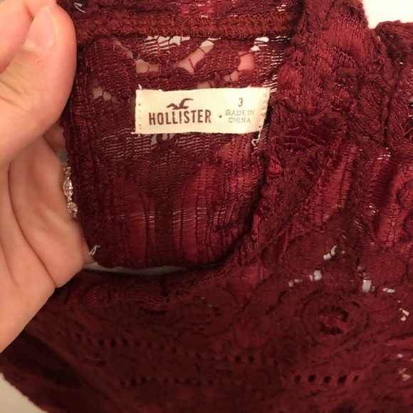 Hollister Burgundy lace dress size small - Picture 4 of 6